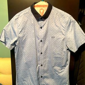 Short Sleep Armani Exchange Button Down Shirt